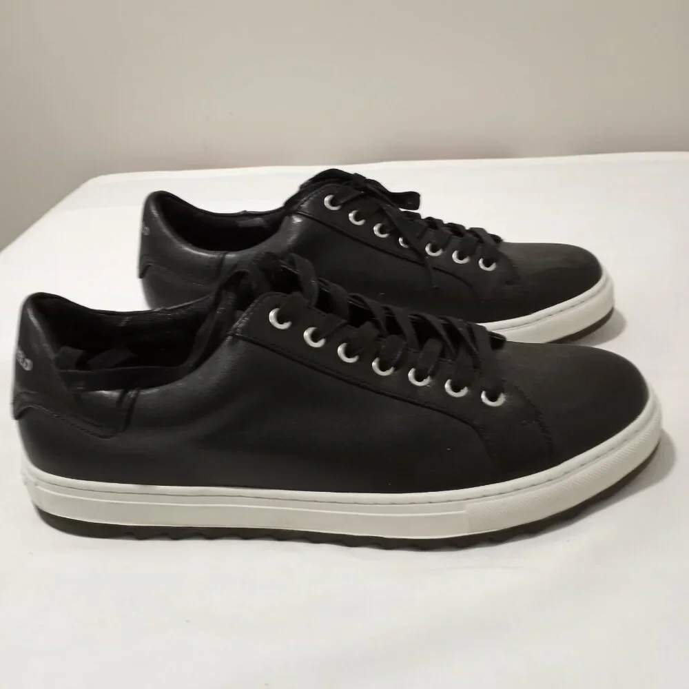 KARL LAGERFELD PARIS MEN'S LEATHER LOW TOP SNEAKER SIZE 13